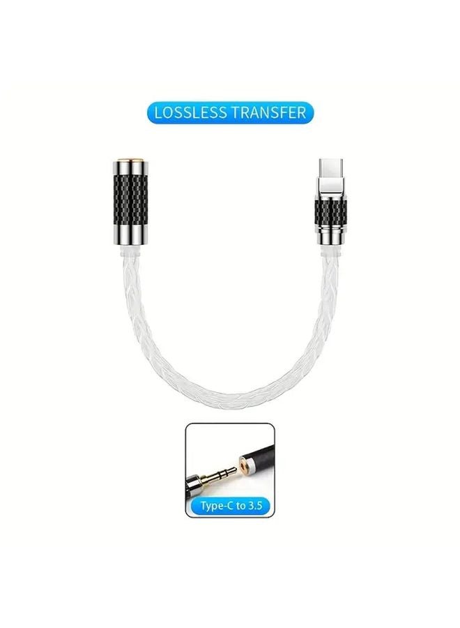 YYAUDIO Hi Fi مشغل صوتي محمول مع شريحة ALC9281C Pro محول من USB Type C إلى 3.5 مم محول مقبس ميكروفون 6.69 بوصة - Image 3